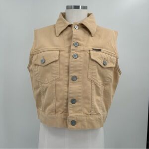 Calvin Klein Tan Denim Vest
